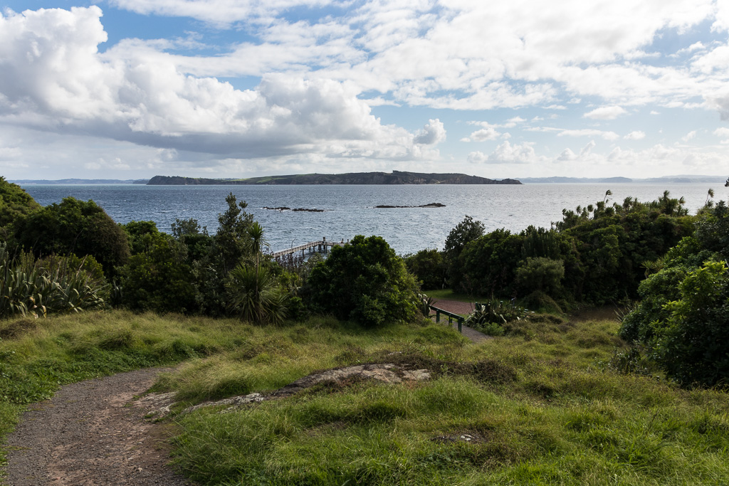 View of Shakespear Regional Park as seen from the path leading down to the Tiritiri Matangi Wharf on the Wattle Track