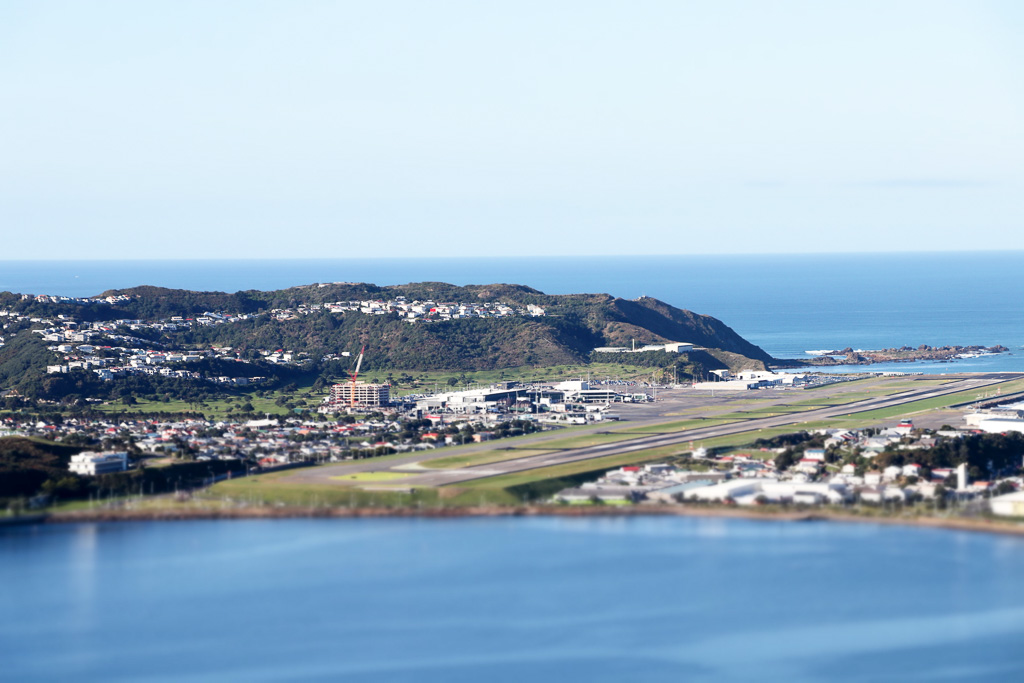 Wellington Airport as seen from Mt. Victoria